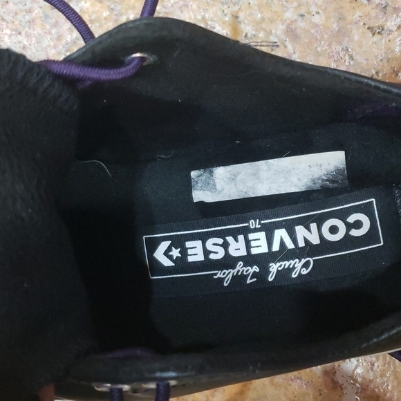 Converse Chuck Taylor all star low top fleece lined black purple - Picture 4 of 8